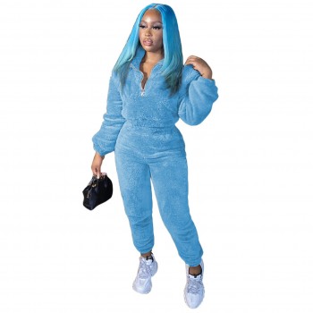 Winter Outfits Thick Warm Fleece Sweatsuits for Women Two Piece Sweatpants and Hoodie Set Jogging Suits